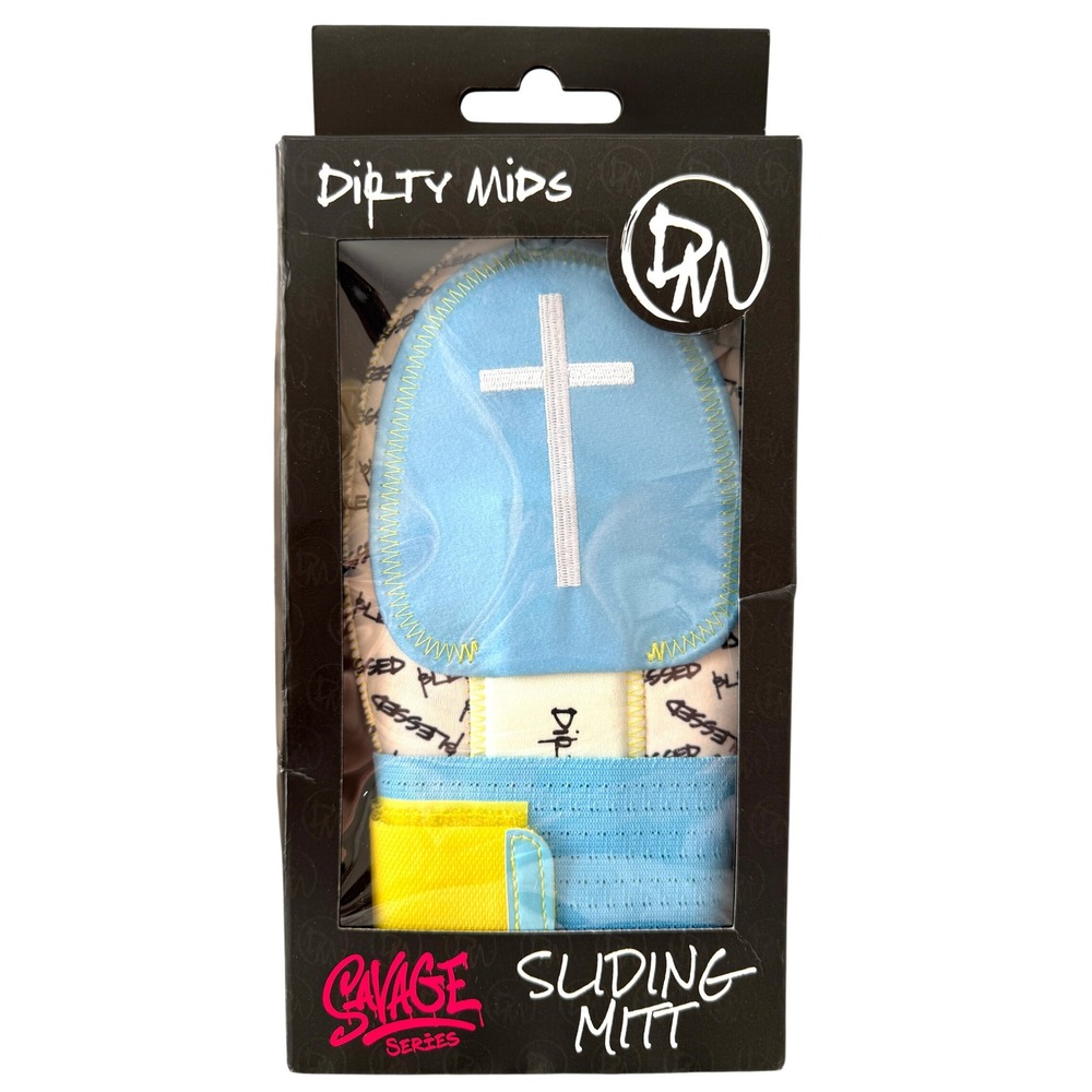Dirty Mids Savage Series Sliding Mitt Blessed Blue Youth Baseball SLD-BLSD-YT